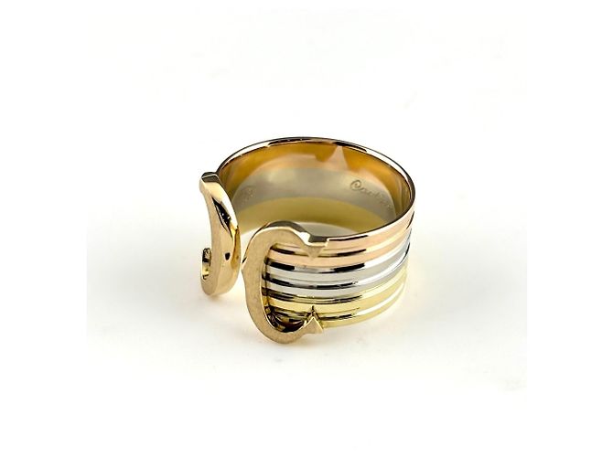 Cartier Tri-Color Gold Band Ring - Ansicht 2