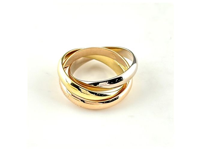 Anello Cartier Trinity in oro rosa bianco e giallo 18K - vista 2