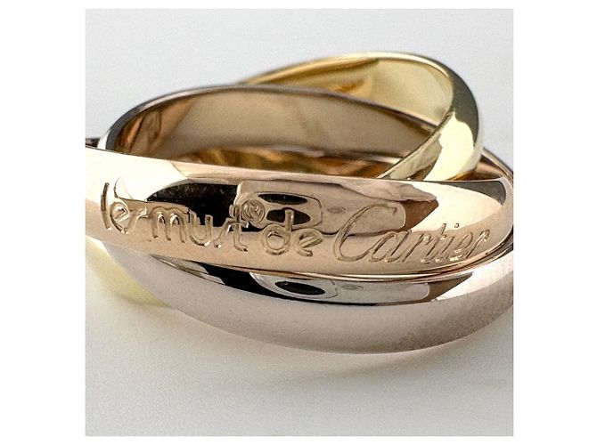 Anello Cartier Trinity in oro rosa bianco e giallo 18K - vista 4
