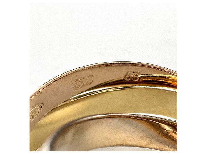 Anello Cartier Trinity in oro rosa bianco e giallo 18K - vista 5