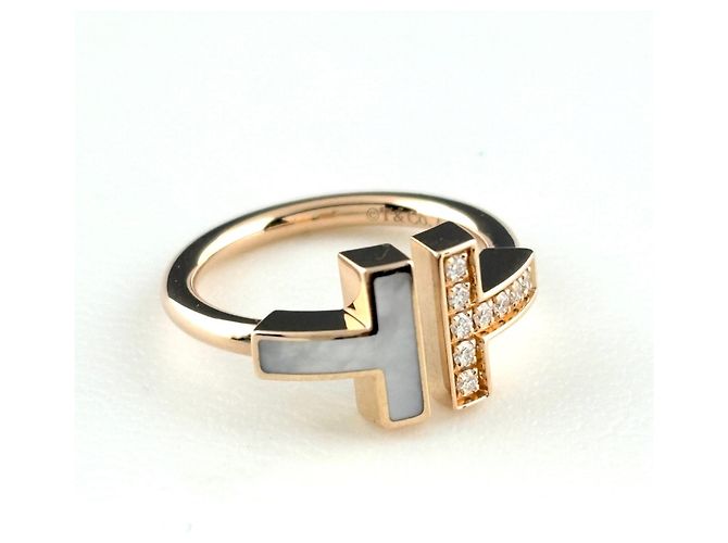 Autre Marque Tiffany & Co. T Wire Ring aus Roségold und Diamanten - Ansicht 3