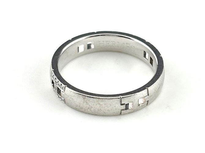 Hermès Anello Fascia Hercules Hermes con diamanti melee - vista 2