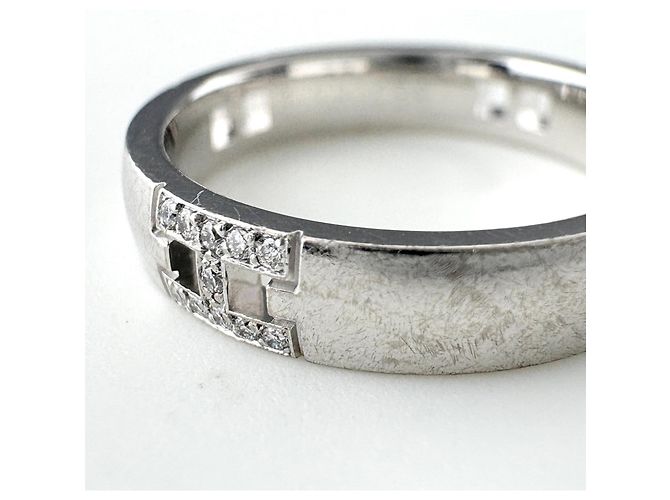 Hermès Anello Fascia Hercules Hermes con diamanti melee - vista 3