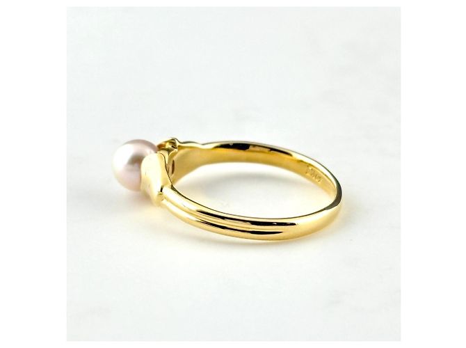 Christian Dior Ring aus Gelbgold mit Perle - Ansicht 3