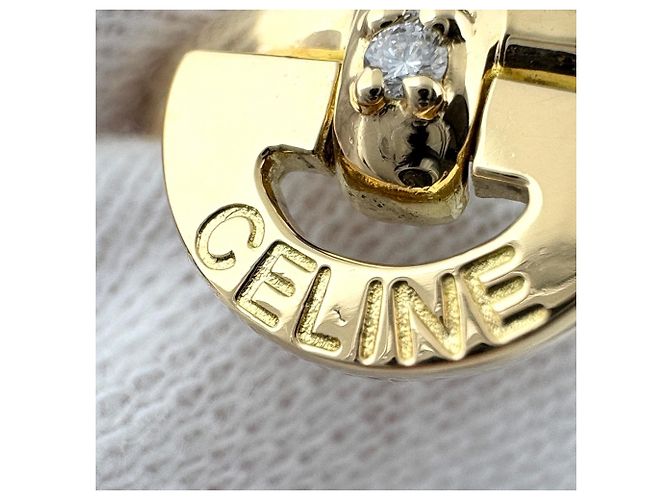 Céline Anillo banda Celine de oro amarillo con diamantes - vista 5