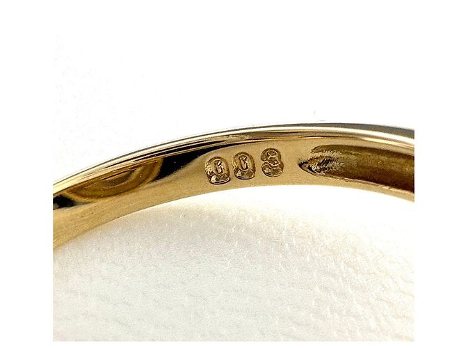 Céline Anillo banda Celine de oro amarillo con diamantes - vista 6
