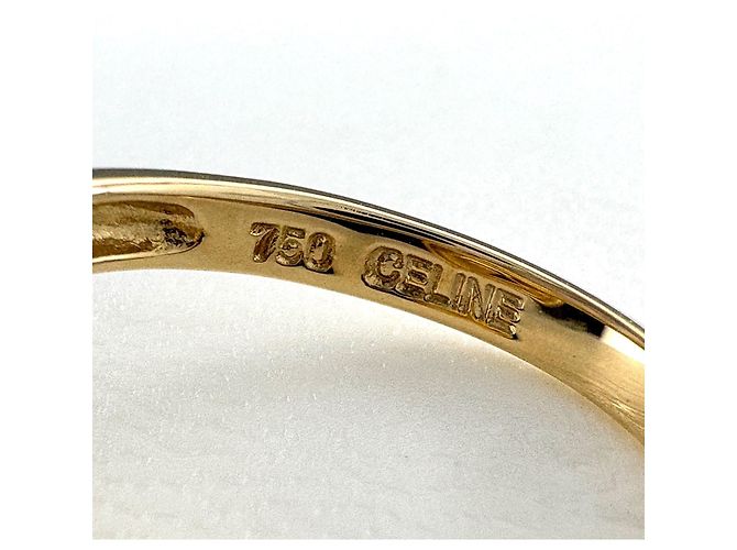 Céline Anillo banda Celine de oro amarillo con diamantes - vista 7