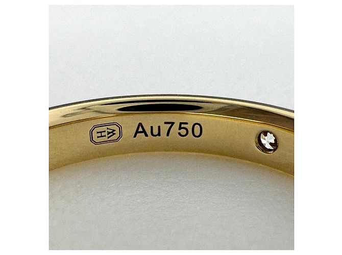 Harry Winston Ehering aus 18K Gelbgold und Diamanten - Ansicht 5