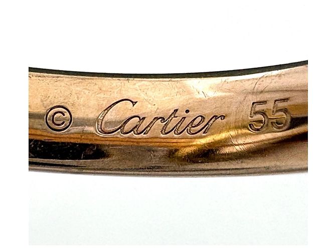 Anello Cartier Trinity in oro rosa bianco e giallo 18K - vista 4
