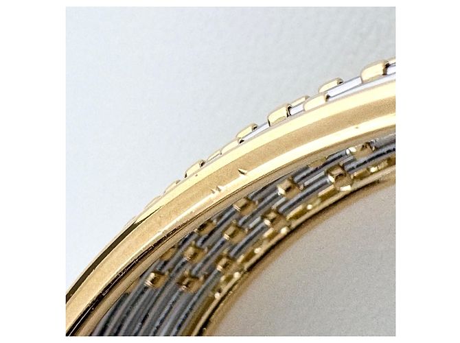 Bracciale rigido Cartier in oro giallo 18K e acciaio inossidabile - vista 5