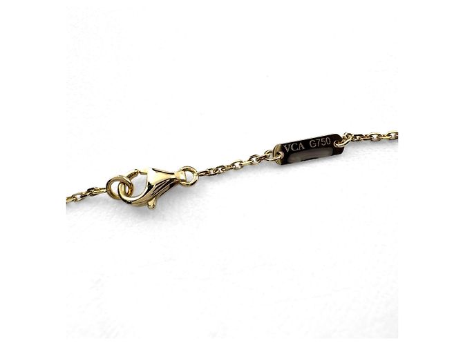 Collana Pendente Van Cleef & Arpels Vintage Alhambra in Oro Giallo e Madreperla - vista 3