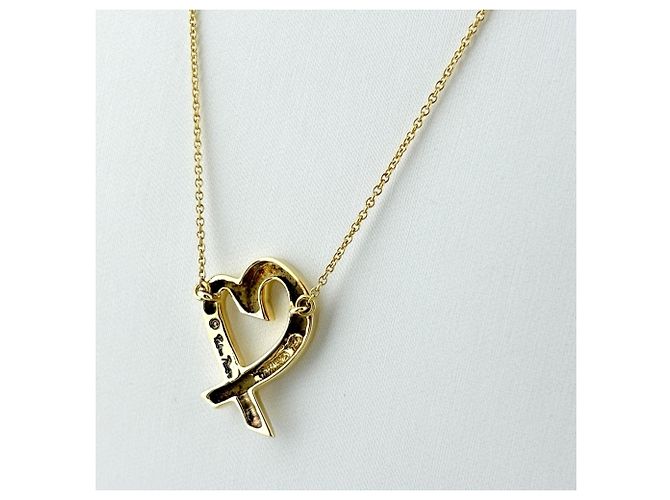 Autre Marque Collana con pendente Tiffany & Co. Loving Heart in oro giallo - vista 2