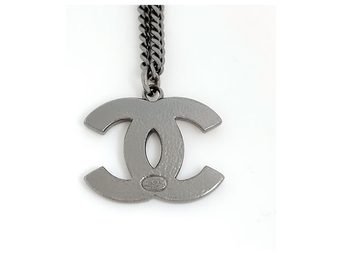 Collana Chanel Argento con logo Coco - vista 2
