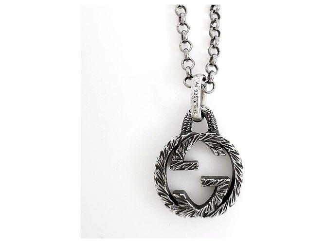 Collana Gucci Interlocking G in argento - vista 2