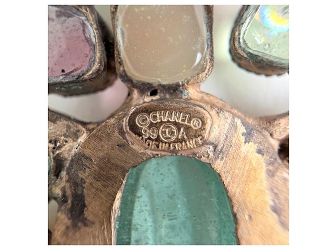 Collana Chanel in bronzo con logo Coco - vista 6