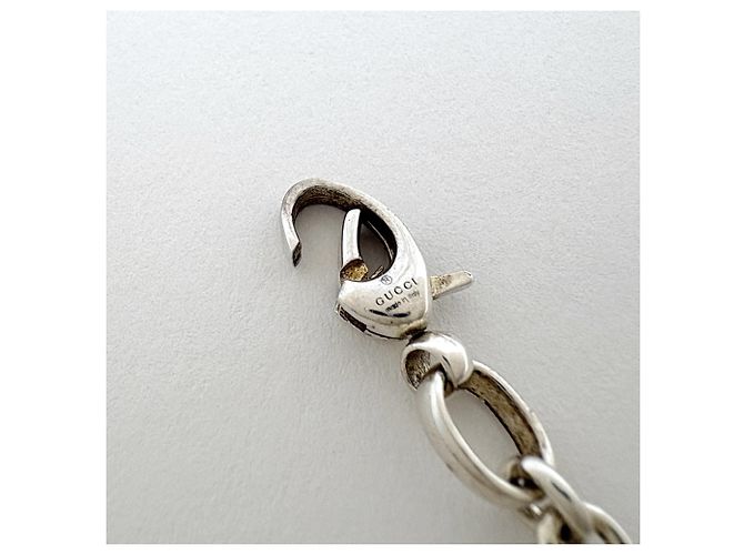 Collana Gucci in argento con logo GG - vista 4