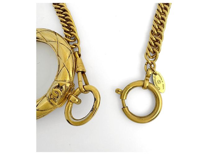 Chanel vergoldete Halskette mit Lupe - Ansicht 3