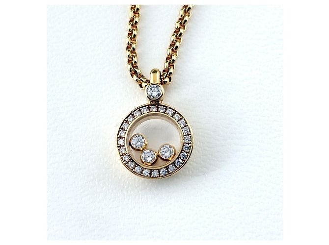 Collana con pendente Chopard Happy Diamonds in oro giallo - vista 4
