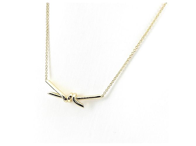 Autre Marque Collana con pendente Tiffany & Co. Knot YG Yellow Gold - vista 3
