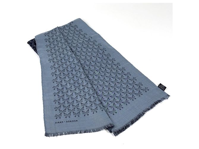 Hermès Stola Hermes in cashmere e seta Navy - vista 2