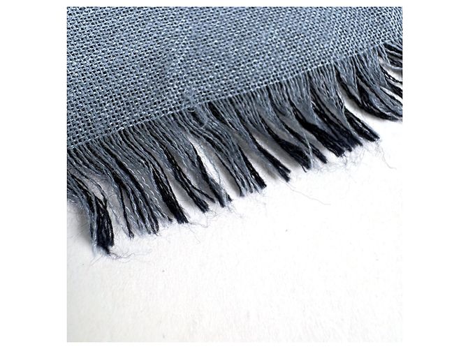 Hermès Stola Hermes in cashmere e seta Navy - vista 3