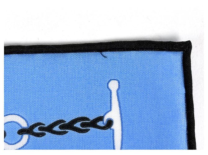 Hermès Bufanda de algodón azul claro Hermes - vista 3