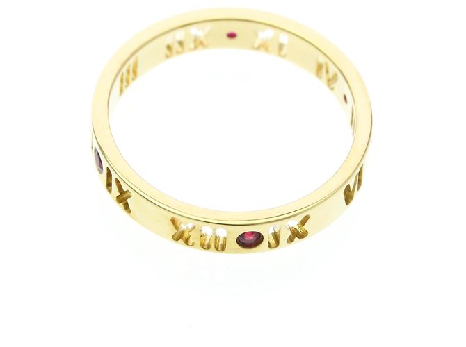 Autre Marque Tiffany Atlas Ring aus Gelbgold mit Rubin - vista 10
