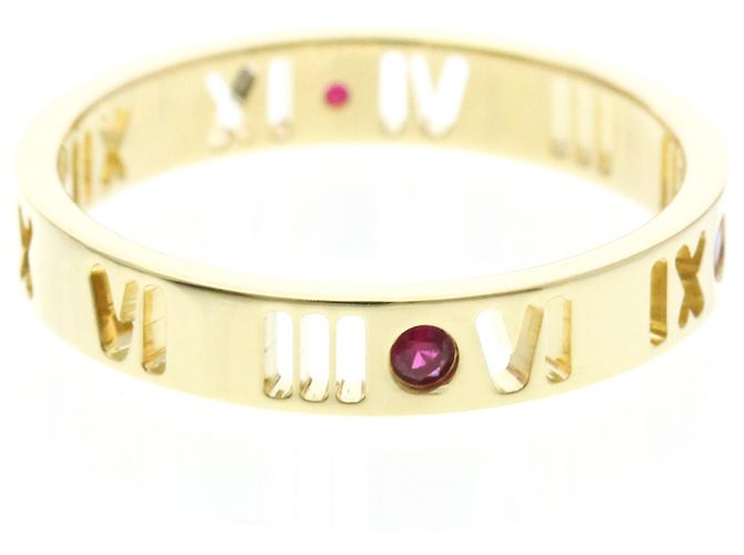 Autre Marque Tiffany Atlas Ring aus Gelbgold mit Rubin - vista 2