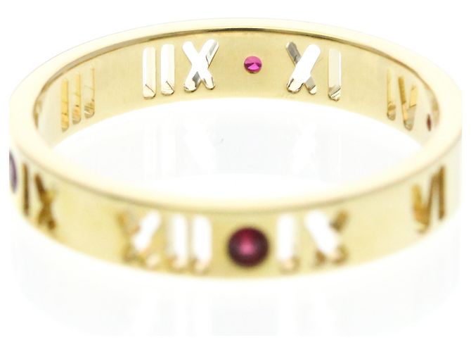 Autre Marque Tiffany Atlas Ring aus Gelbgold mit Rubin - vista 5