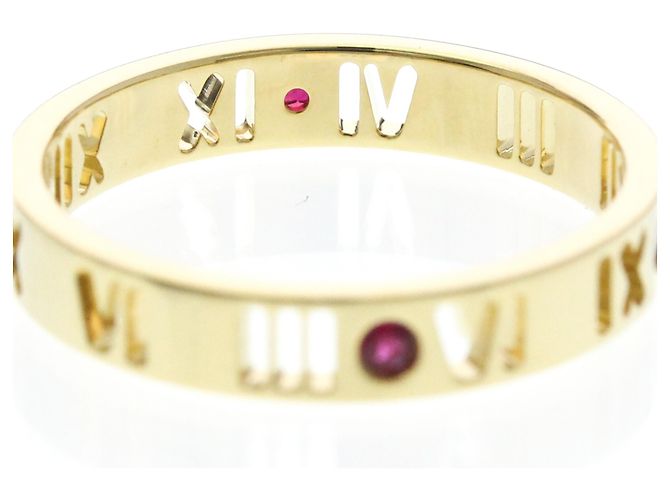 Autre Marque Tiffany Atlas Ring aus Gelbgold mit Rubin - vista 6