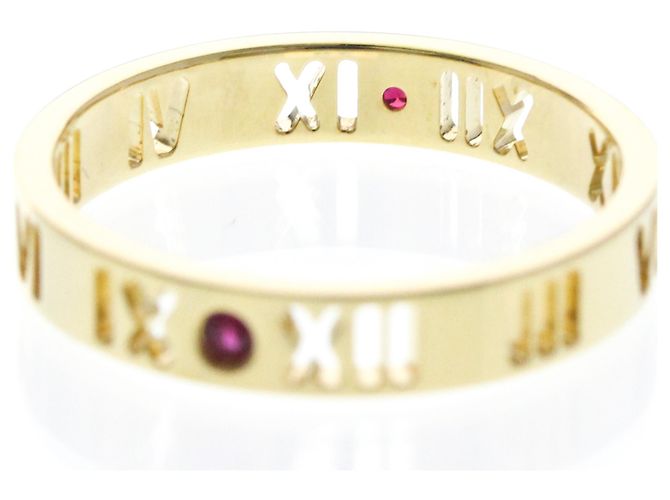 Autre Marque Tiffany Atlas Ring aus Gelbgold mit Rubin - vista 7