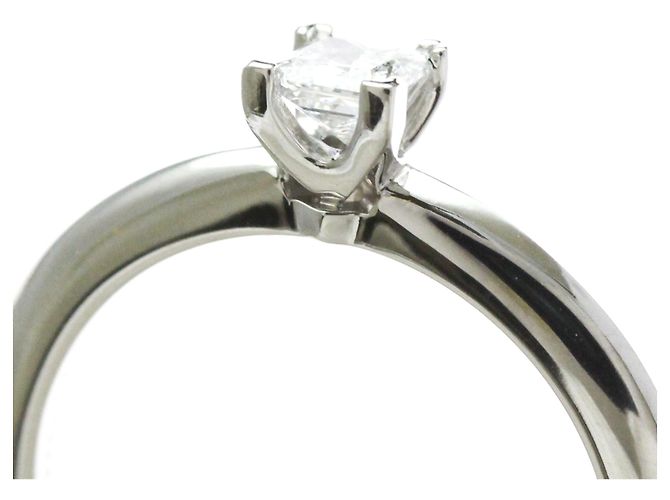 Autre Marque Tiffany Solitär-Diamantband Ring aus Platin - Ansicht 10
