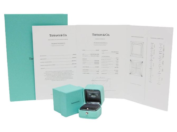 Autre Marque Tiffany Solitär-Diamantband Ring aus Platin - Ansicht 11