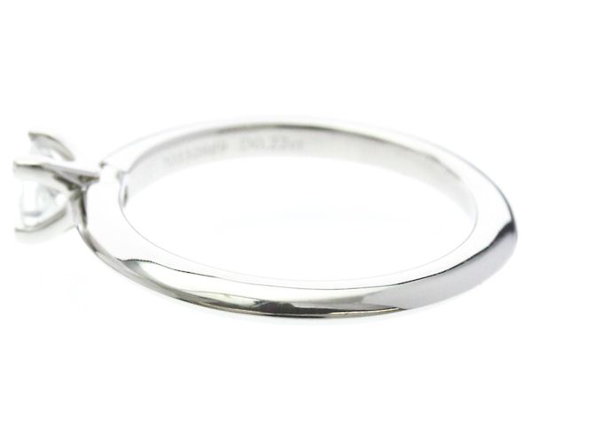 Autre Marque Tiffany Solitär-Diamantband Ring aus Platin - Ansicht 2