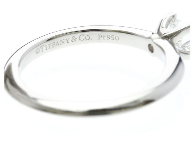 Autre Marque Tiffany Solitär-Diamantband Ring aus Platin - Ansicht 7