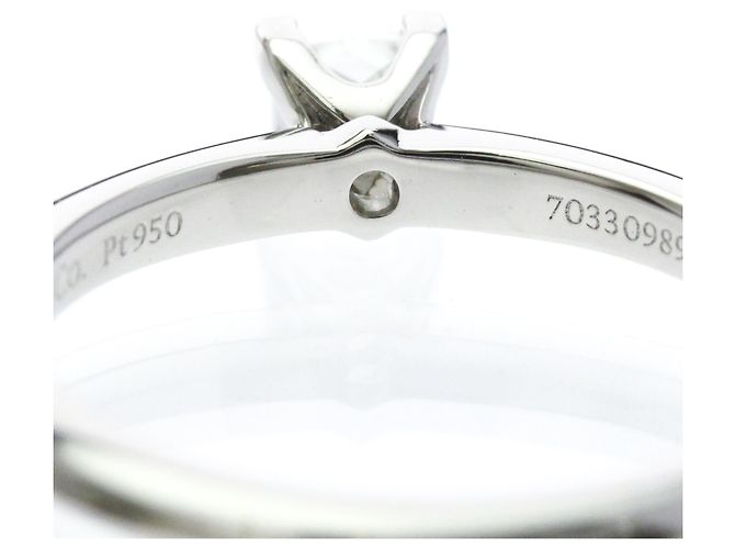 Autre Marque Tiffany Solitär-Diamantband Ring aus Platin - Ansicht 8