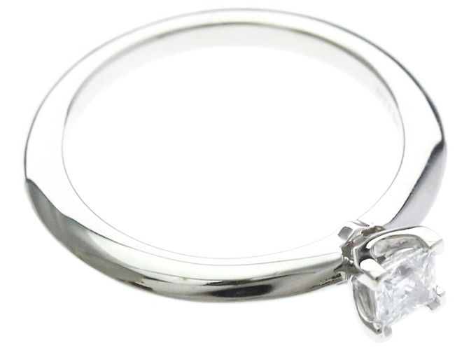Autre Marque Tiffany Solitär-Diamantband Ring aus Platin - Ansicht 9