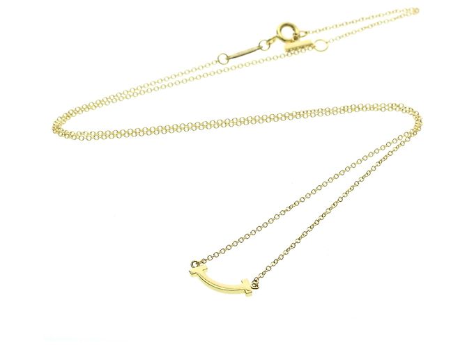 Autre Marque Collana Tiffany T Smile Micro Model in oro giallo 18K - vista 13