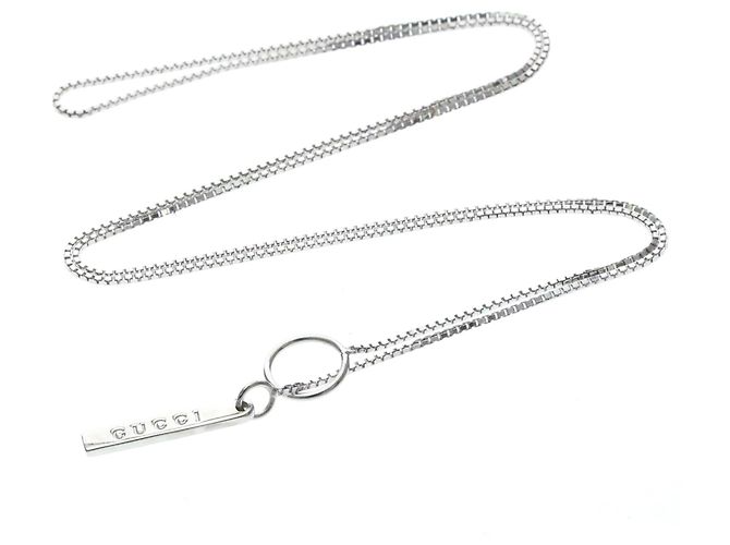 Collana Lariat Gucci in oro bianco 18K - vista 11