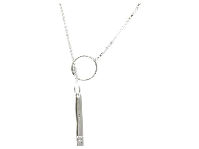 Collana Lariat Gucci in oro bianco 18K - vista 2