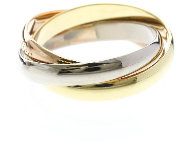 Anello Cartier Trinity in oro giallo rosa e bianco - vista 2