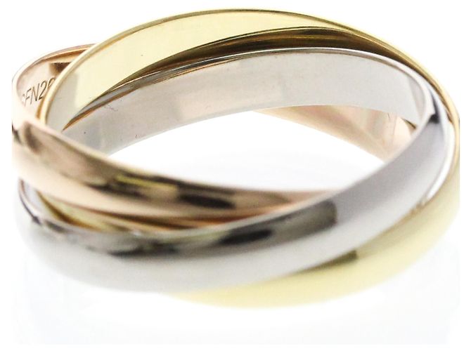 Anello Cartier Trinity in oro giallo rosa e bianco - vista 5