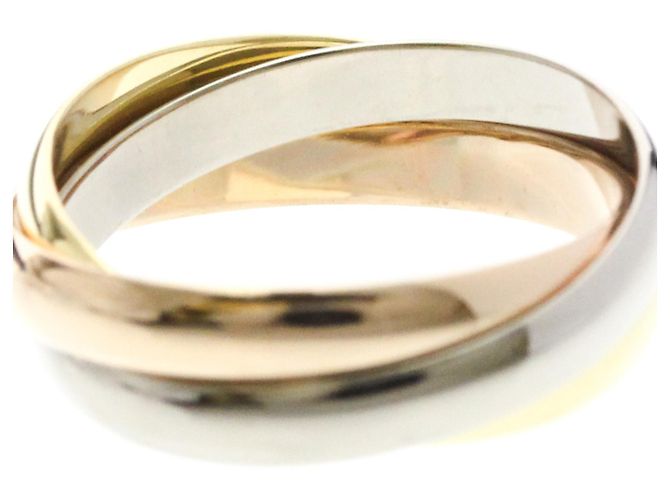 Anello Cartier Trinity in oro giallo rosa e bianco - vista 6