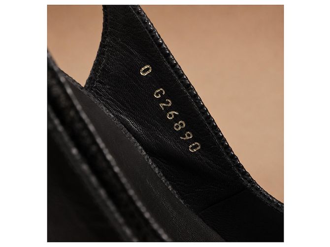 Chanel Slingbacks aus schwarzem Echtlizardleder - Ansicht 10