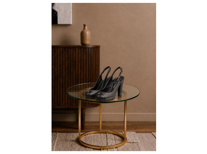 Chanel Slingbacks aus schwarzem Echtlizardleder - Ansicht 16