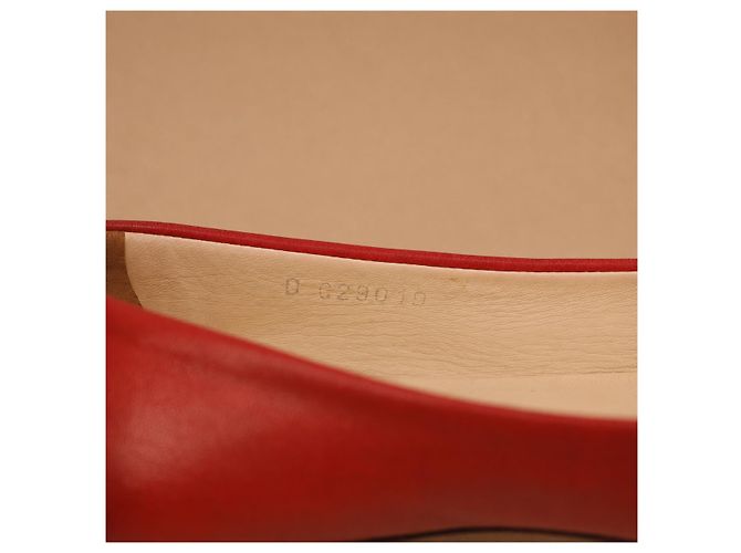 Chanel Ballerine in pelle rossa con Camelia - vista 20