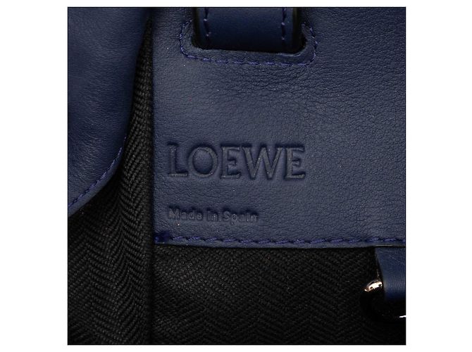 Bolso Hammock LOEWE Pequeño de piel de becerro granulada azul - vista 5