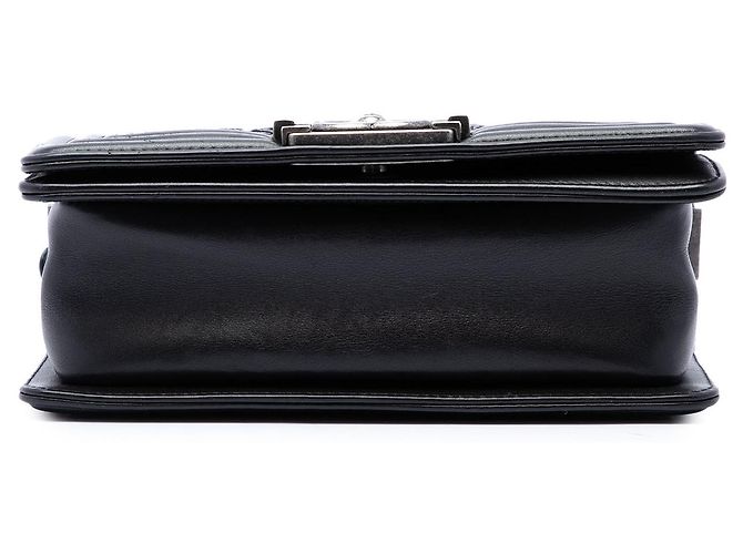 Chanel Black Small Braided Woven Lambskin Boy Flap - vista 3