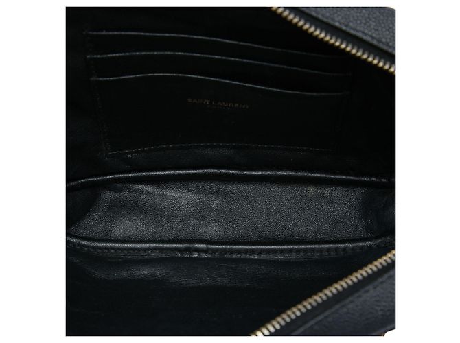 Autre Marque Saint Laurent Lou Camera Bag Mini Grain de Poudre Chevron Monogram Schwarz - Ansicht 4
