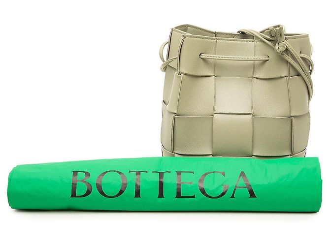 Borsa secchiello Bottega Veneta Small Nappa Maxi Intrecciato Cassette Marrone - vista 7